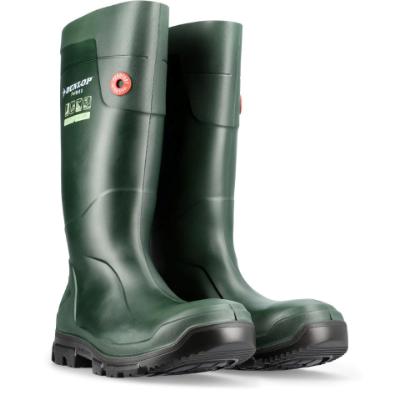 Purofort, gummistøvle u/sikkerhed, grøn,  str. 43