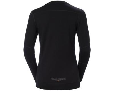 HH Lifa Merino, undertrøje m/rund hals, sort, dame, str. XL