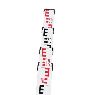 Teleskop- og nivellermeter, 5 m, rød/sort