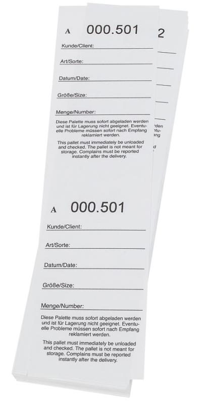 Palleetiket, t/Premium palle,  pris pr. stk.