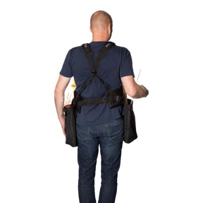 Fuglepindtaske, komplet med hofte/skuldersele, sort