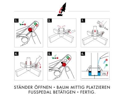 Krinner, Kopenhagen, egetræ/hvid, max Ø12 cm, H 250cm