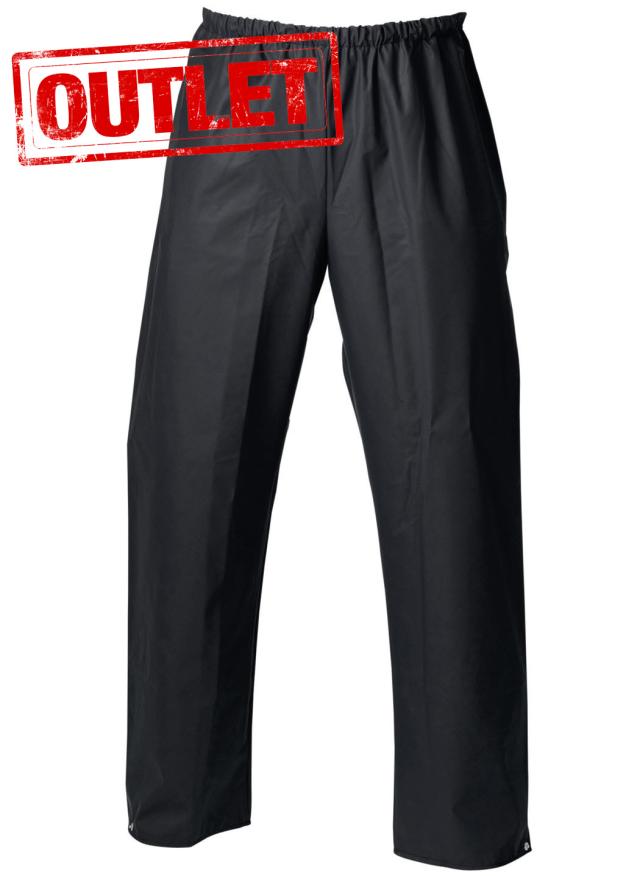 Regnbuks, taljebuks, PU/PVC, sort, str. XXL