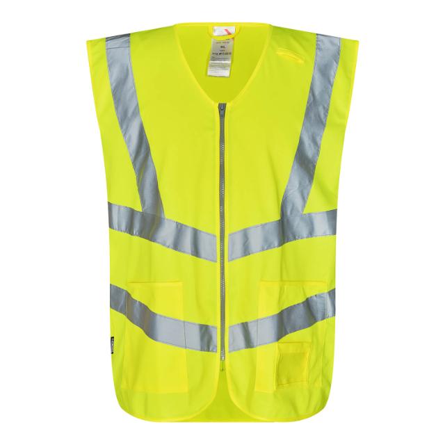 Vejvest gul, Klasse 2, m/refleks, str. XS/S