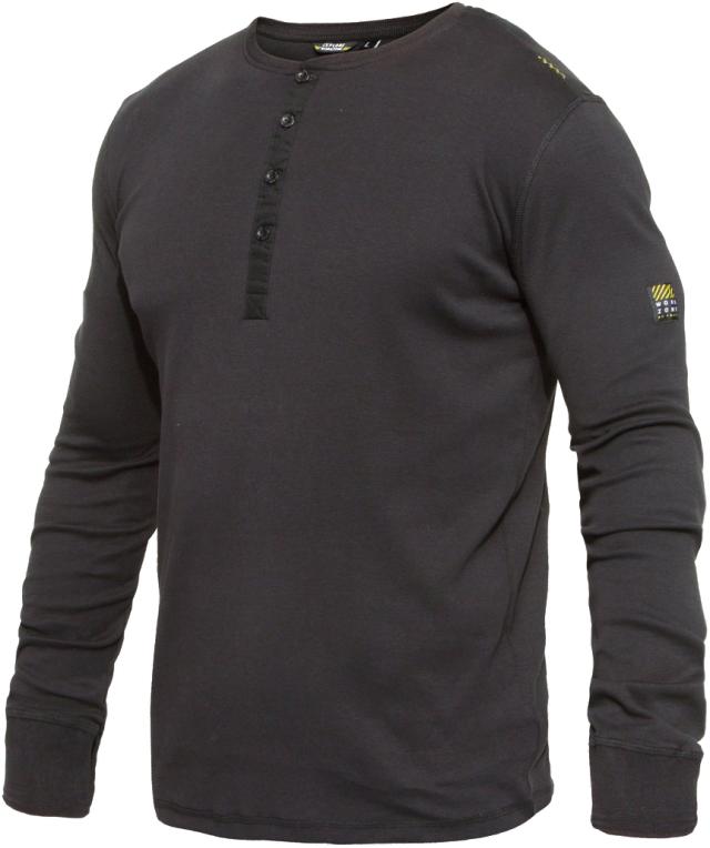 Standard Grandad T-shirt ,langærmet, Forest green, str. L