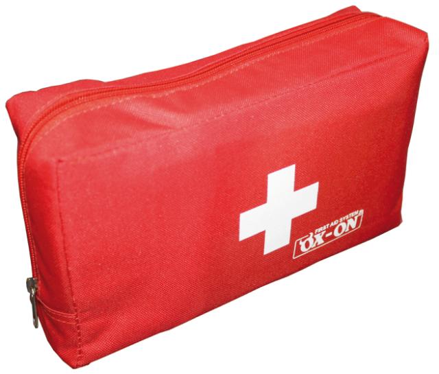 Forbindingskasse til bil, blød taske, med dansk tekst