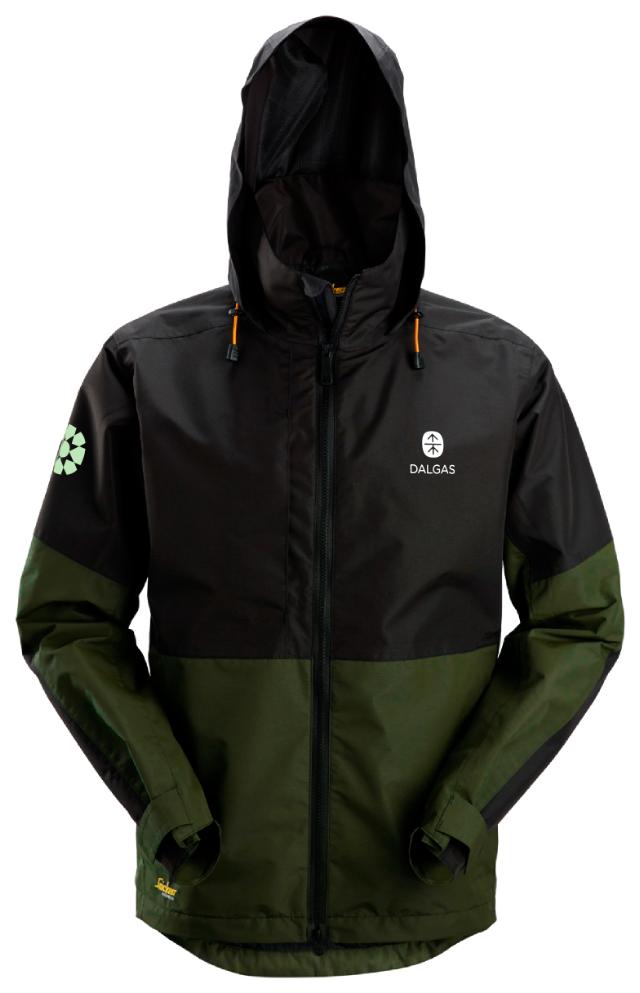 Snickers, AllroundWork, skaljakke, vandtæt, grøn/sort, Hoved