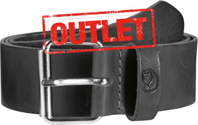 Fjällräven, Singi, bælte 4 cm, sort læder, 110 cm