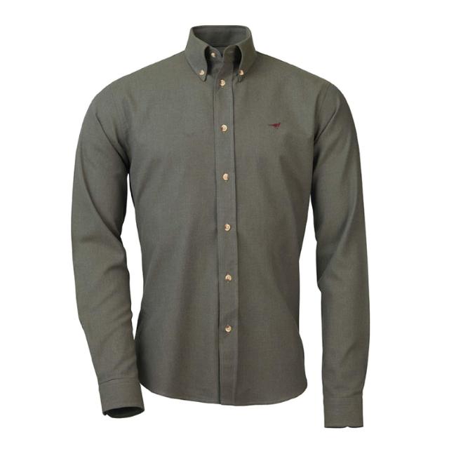 Laksen, Oliver, herreskjorte, olive, (profilbeklædning), Hov