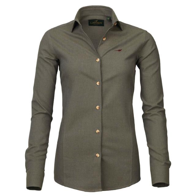 Laksen. Olivia, skjorte, W, olive, (profilbeklædning), Hoved