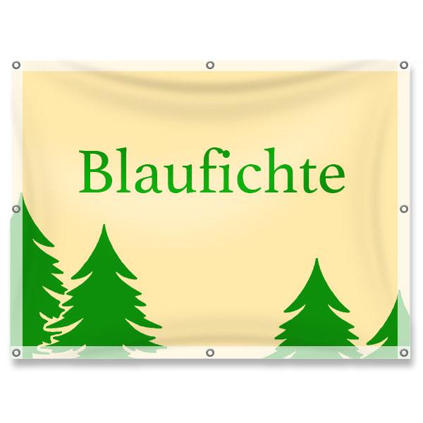 Juletræsbanner Blaufichte 60X80cm polyester