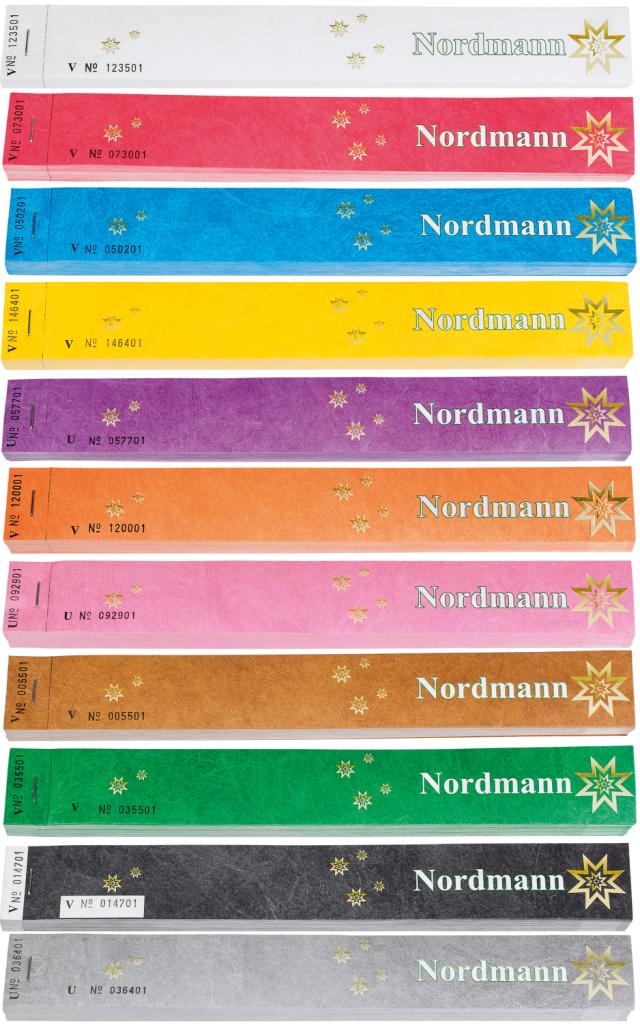 Juletræsmærker, Nordmann DK, Tyvek, 100 stk., rød