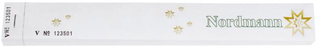 Juletræsmærker, Nordmann DK, Tyvek, 100 stk., hvid