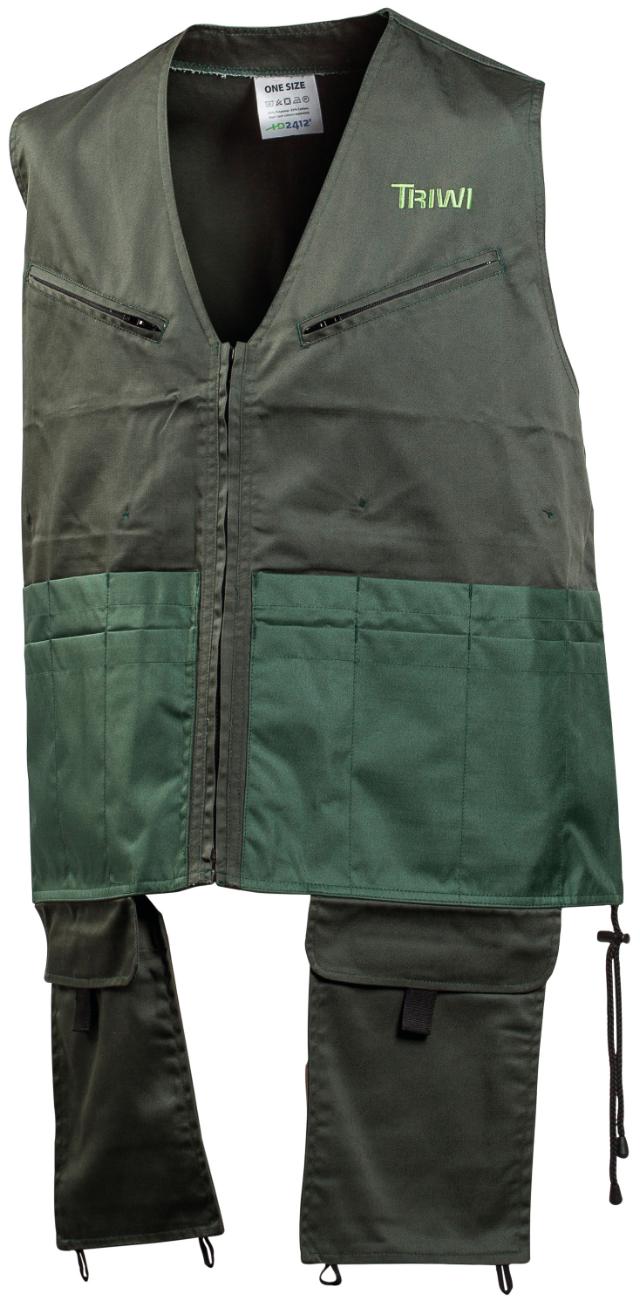 Arbejdsvest m/hængelommer Dobl. lommer til mærker mm.