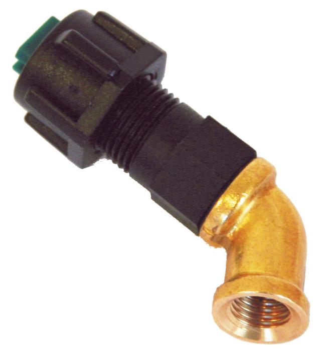 Serena, messingdyseholder, messingvinkel + plasthoved