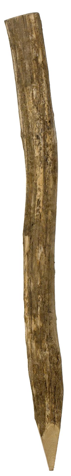 Robinia, træpæl, halvskåren, spids, Ø12-14 cm, 230 cm