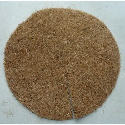 Plantemåtte mod ukrudt, kokos, Ø60 cm, naturlatex på undersi