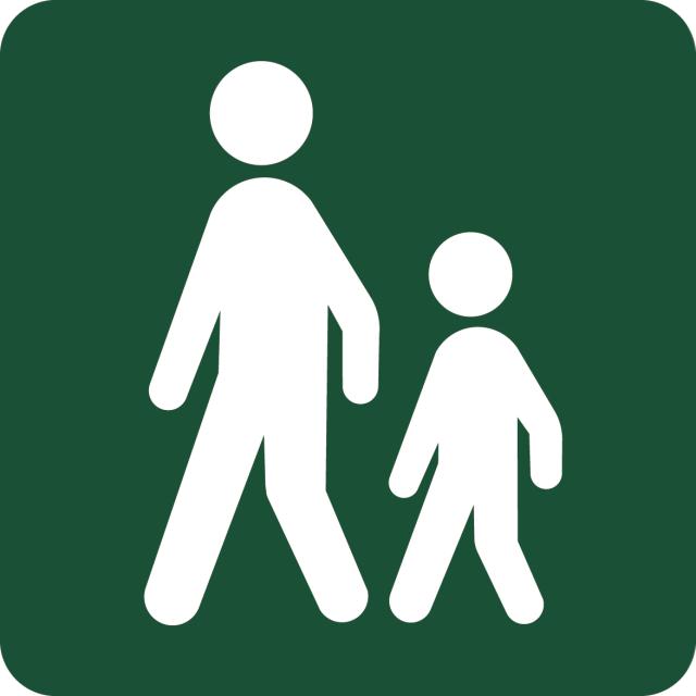 Skilt: Gangsti, 10 x 10 cm