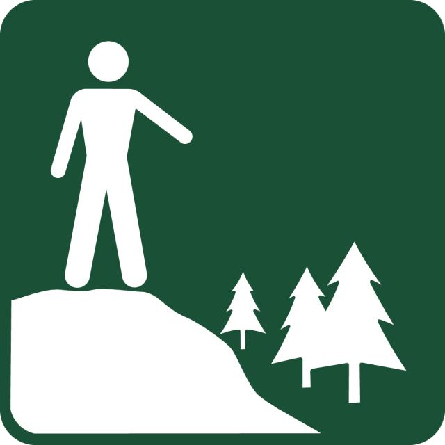 Skilt: Udsigtspunkt, 10 x 10 cm