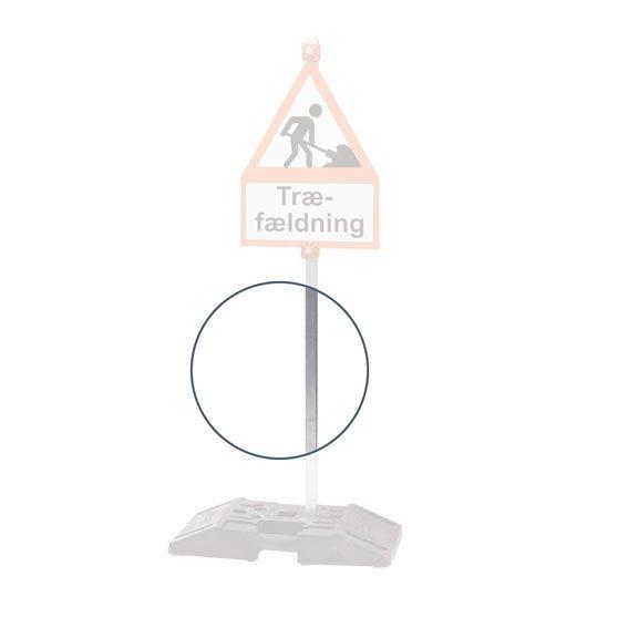 Skiltestang, to-delt, H: 2 m, 40 x 40 mm, aluminium, t/skilt