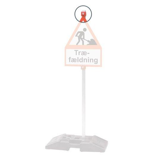 Skilteklemme, til rør 40 x 40 mm, plast, holder skilt fast