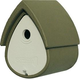 Schwegler, 1MR, fuglekasse, træbeton, 19x27x23 cm, rød