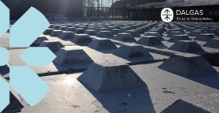 Beton klodser 330x170 Polyester Banner med øjer