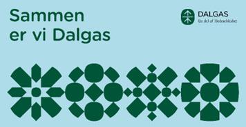 Sammen er vi Dalgas , Blå, Engelsk,Polyester Bagvæg med øjer