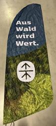 Beachflag m/spyd og jordskrue 260x60 cm Aus Wald Wird Wert,