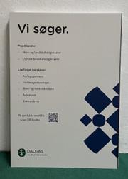 Vi søger, Skilt til A buk 70x100 cm