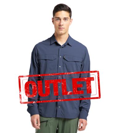 Haglöfs Salo LS skjorte Langærmet, str. M, ensfarvet Blå