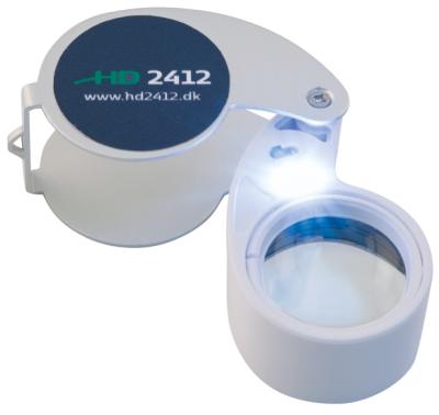 Lup, 40 x forstørrelse, med lys